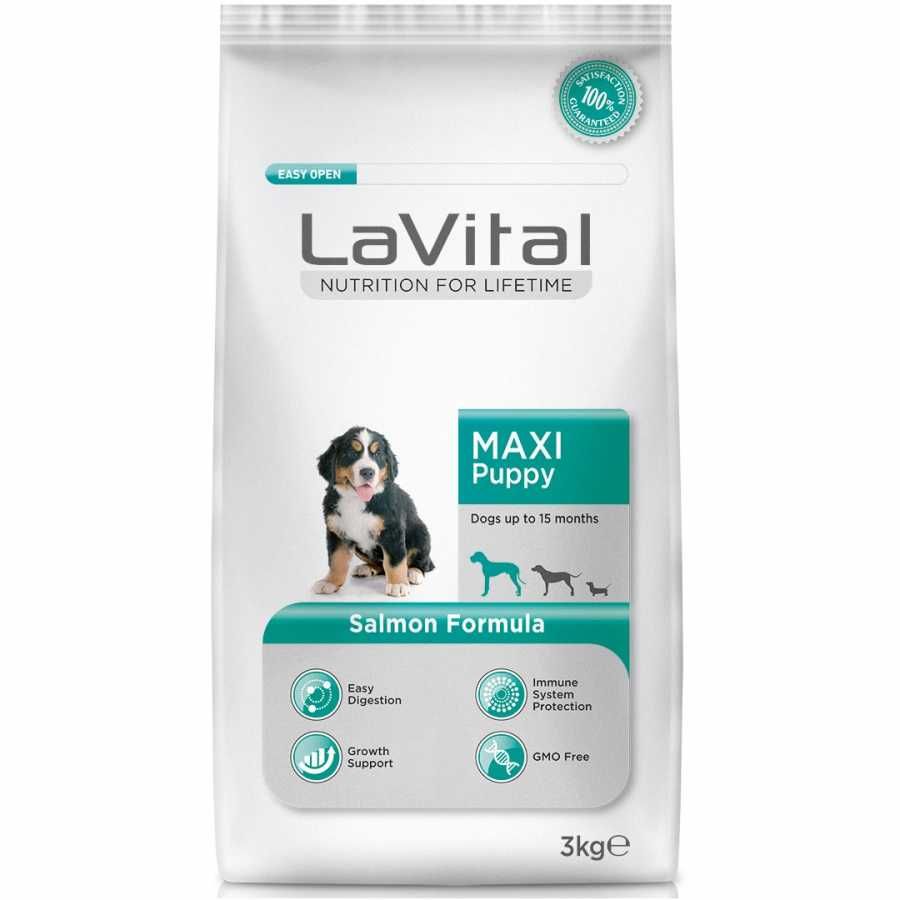 La Vital Somonlu Maxi Yavru Köpek Maması 3 Kg Köpek Kuru Mamaları