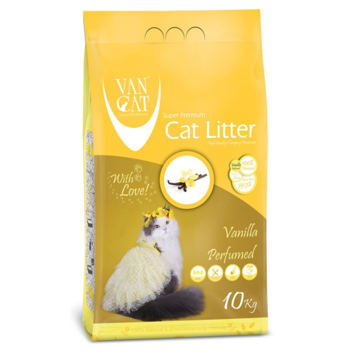 VanCat Topaklanan Vanilyalı İnce Taneli Kedi Kumu 10 Kg Kedi Kumları