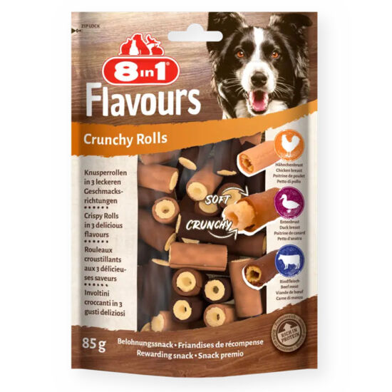 8in1 Crunchy Rolls Sığır ve Ördek Göğsü Köpek Ödülü 85 Gr - 1
