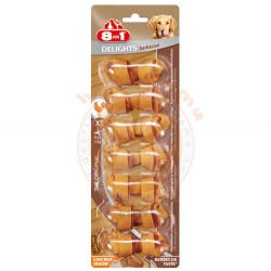 8in1 - 8in1 Delights Barbecue Bones Köpek Ağız Bakım Burgu Kemik 7'li Paket 84 Gr
