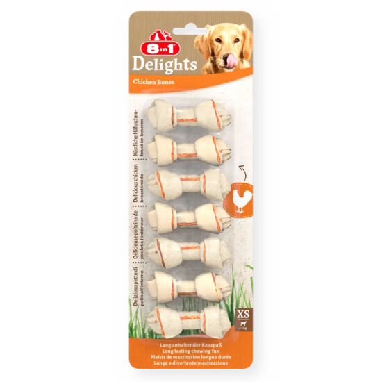 8in1 Delights Bones Köpek Ağız Bakım Burgu Kemiği 7'li Paket 84 Gr - 1