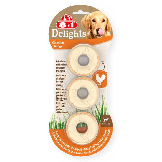 8in1 Delights Bones Köpek Ağız Bakım Kemiği Halka 3 Adet 119 Gr - 1