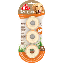 8in1 - 8in1 Delights Bones Köpek Ağız Bakım Kemiği Halka 3 Adet 119 Gr