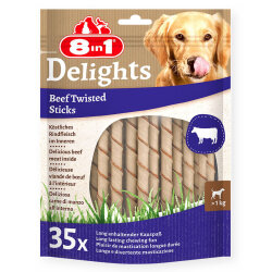 8in1 Delights Bones Köpekler İçin Biftekli Ağız Bakım Çubuğu 35'li 190 Gr - 8in1