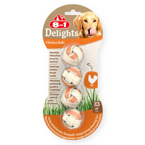8in1 Delights Chewing Balls Press Bone 4 Pieces 36 Gr. - 1