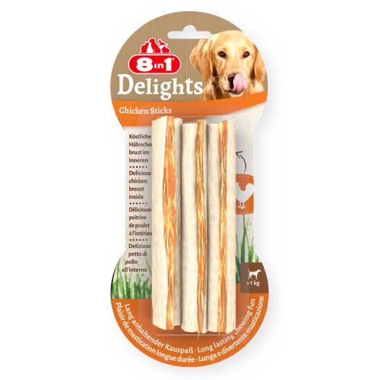 8in1 Delights Dental Press Bone Stick 3 Pieces 75 Gr. - 1