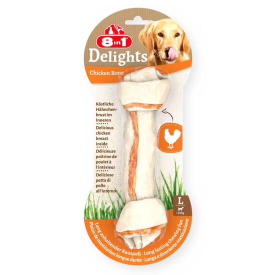 8in1 Delights Dental Twist Press Bone Large 85 Gr. - 1