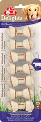 8in1 Delights Dental Twist Press Bone with Beef 7 Pieces 84 Gr. - Thumbnail