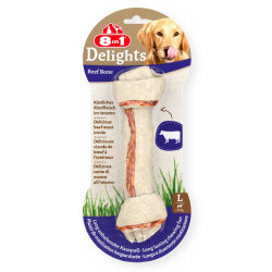 8in1 Delights Dental Twist Press Bone with Beef Large 85 Gr. - 8in1