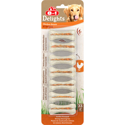 8in1 - 8in1 Delights Köpek Ağız Bakım Kemik XSmall 7'li Paket 140 Gr