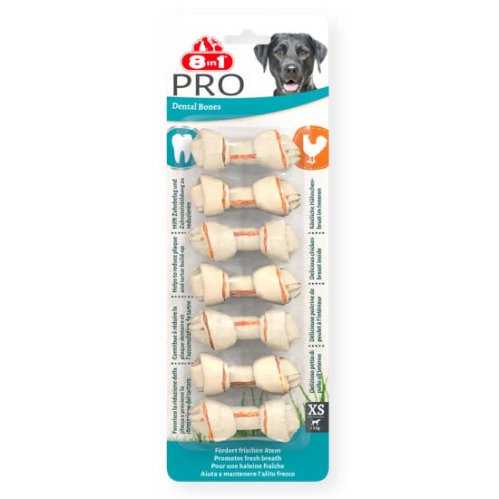 8in1 Delights Pro Dental Tavuk Etli Düğümlü Köpek Kemiği 84 gr 7 Adet - 1