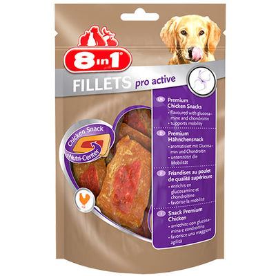 8in1 Fillets Pro Active Eklem Sağlığı Köpek Ödülü 80 Gr