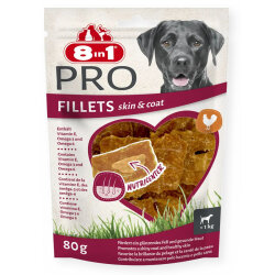 8in1 Fillets Pro Skin Coat Deri ve Tüy Sağlığı Köpek Ödülü 80 Gr - 8in1