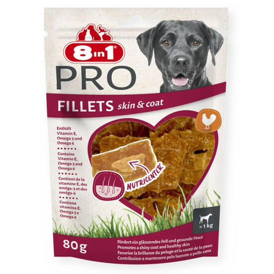 8in1 Fillets Pro Skin Coat Deri ve Tüy Sağlığı Köpek Ödülü 80 Gr - 1