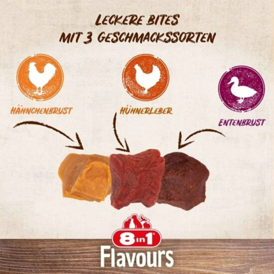 8in1 Flavours Skewer Bites Tavuk ve Ördek Göğsü Köpek Ödülü 100 Gr - 4