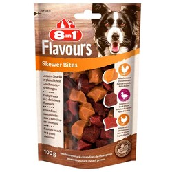 8in1 - 8in1 Flavours Skewer Bites Tavuk ve Ördek Göğsü Köpek Ödülü 100 Gr