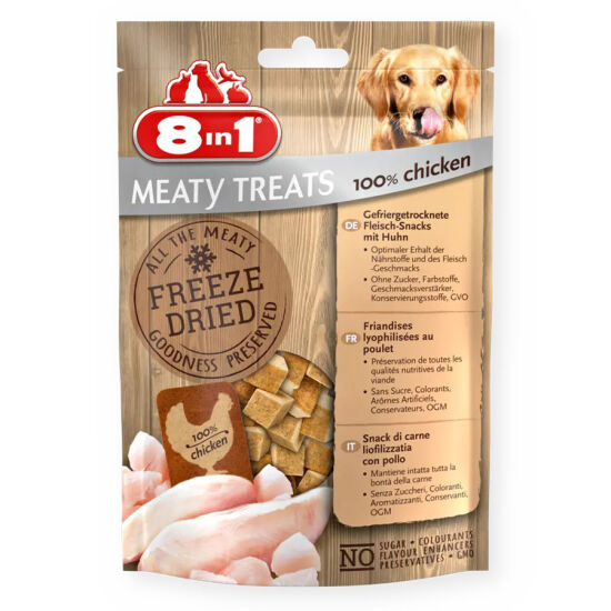 8in1 Meaty Treats 661439 Tavuk Etli Kurutulmuş Tahılsız Köpek Ödülü 50 Gr - 1