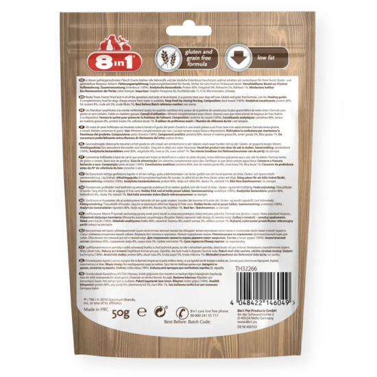 8in1 Meaty Treats 661440 Ördek Etli Kurutulmuş Tahılsız Köpek Ödülü 50 Gr - 2