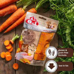 8in1 Meaty Treats 661442 Tavuk Etli ve Havuç Kurutulmuş Tahılsız Köpek Ödülü 50 Gr - 3