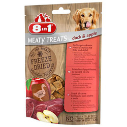 8in1 - 8in1 Meaty Treats 661443 Ördek Etli ve Elma Kurutulmuş Tahılsız Köpek Ödülü 50 Gr