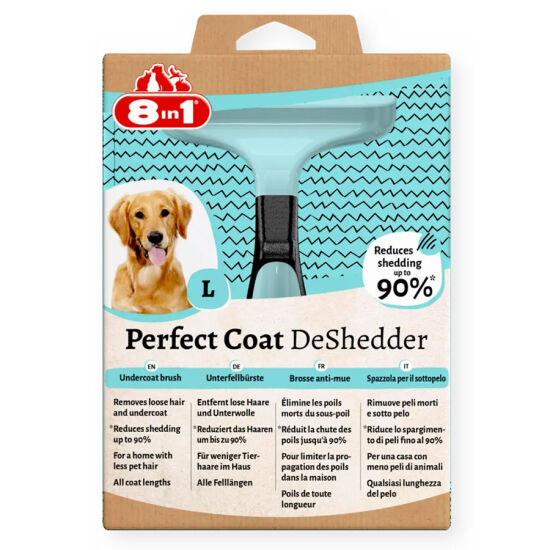 8in1 Perfect Coat DeShedder Köpekler İçin Furminatör - Large - 1