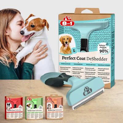 8in1 Perfect Coat DeShedder Köpekler İçin Furminatör - Large