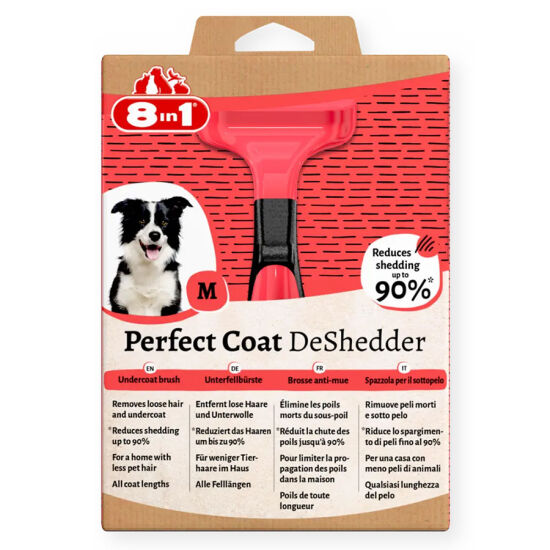 8in1 Perfect Coat DeShedder Köpekler İçin Furminatör - Medium - 1