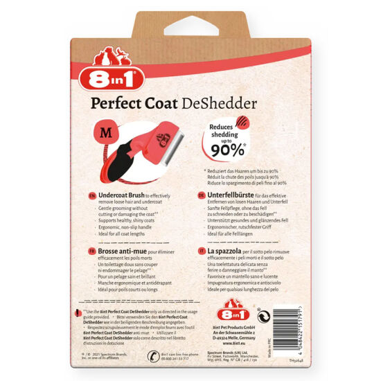 8in1 Perfect Coat DeShedder Köpekler İçin Furminatör - Medium - 3