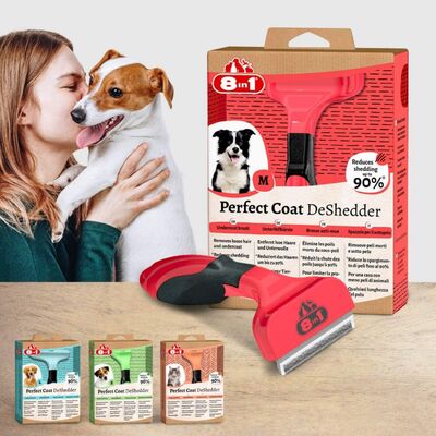 8in1 Perfect Coat DeShedder Köpekler İçin Furminatör - Medium