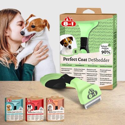 8in1 Perfect Coat DeShedder Köpekler İçin Furminatör - Small