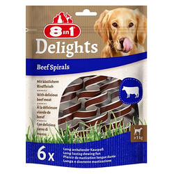 8in1 - 8in1 Smart Delights Beef Spirals Biftekli Burgu Köpek Ödülü 6 Adet