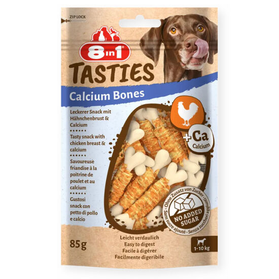 8in1 Tasties Calcium Bones Tavuk Sargılı Köpek Ödülü 85 Gr - 1