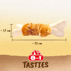 8in1 Tasties Calcium Bones Tavuk Sargılı Köpek Ödülü 85 Gr - 4