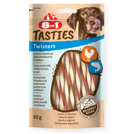 8in1 Tasties Twisters Tavuklu Balıklı Burgu Köpek Ödülü 85 Gr - 1