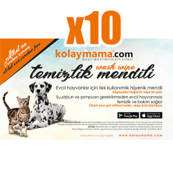  Tek Kullanımlık Evcil Hayvan Temizlik Mendili - 10 Adet ürünü&nbsp;ekstra&nbsp;%50 indirimli.