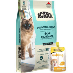 Acana Bountiful Catch Deri ve Tüy Sağlığı Kedi Maması 4,5 Kg + Gimcat Kedi Pudingi 150 Gr - Acana