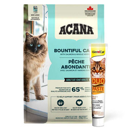 Acana - Acana Bountiful Catch Deri ve Tüy Sağlığı Kedi Maması 4,5 Kg + GimCat Hairball Duo Paste Macun