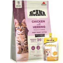 Acana First Feast Kitten Yavru Kedi Maması 1,8 Kg + Gimcat Kedi Pudingi 150 Gr - Acana