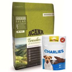 Acana Grasslands Kuzu ve Ördek Tahılsız Köpek Maması 6 Kg + Gimdog 70 Gr Köpek Ödülü - Acana