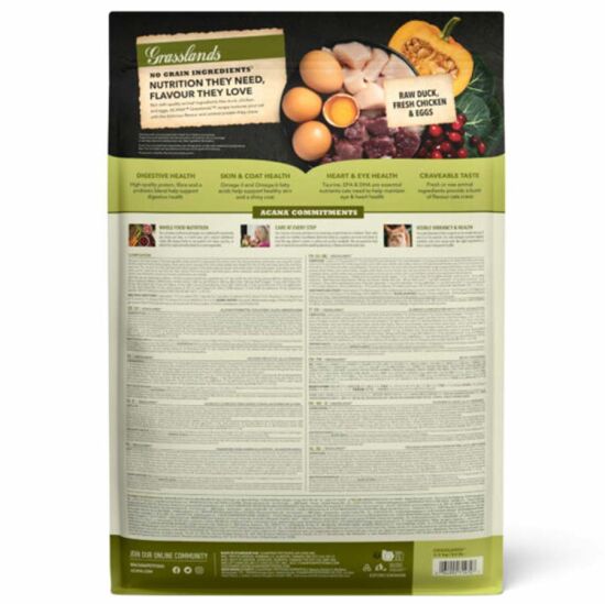 Acana Grasslands Ördek ve Bıldırcın Tahılsız Kedi Maması 4,5 Kg + Gimcat 20 Gr Multivitamin Paste - 3