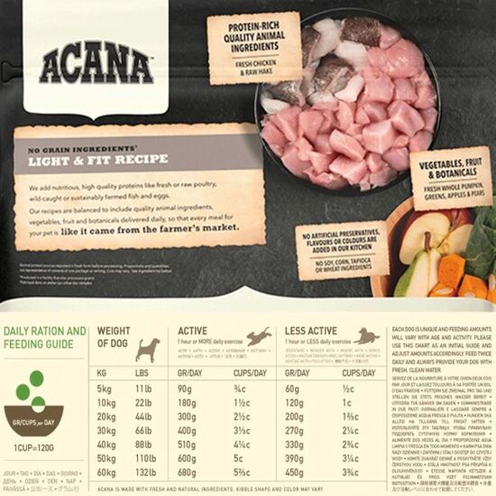 Acana Light Fit Tahılsız Köpek Maması 2 Kg - 4