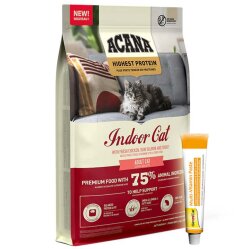 Acana Highest Protein Indoor Cat Tahılsız Kedi Maması 4,5 Kg + Gimcat 20 Gr Multivitamin Paste - Acana