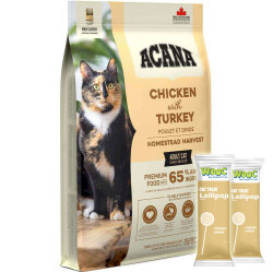 Acana Homestead Harvest Yetişkin Kedi Maması 4,5 Kg + 2 Adet Wooc Lolipop Ödül - Acana