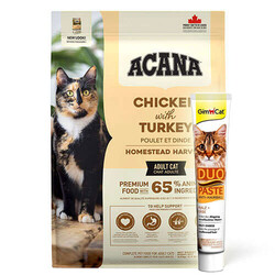 Acana - Acana Homestead Harvest Yetişkin Kedi Maması 4,5 Kg + GimCat Hairball Duo Paste Macun