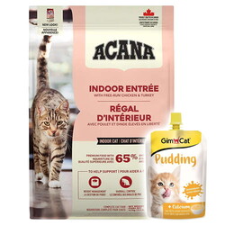 Acana - Acana Indoor Entree Sterilised Kısırlaştırılmış Kedi Maması 1,8 Kg + Gimcat Kedi Pudingi 150 Gr