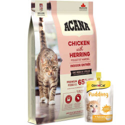 Acana Indoor Entree Sterilised Kısırlaştırılmış Kedi Maması 4,5 Kg + Gimcat Kedi Pudingi 150 Gr - Acana