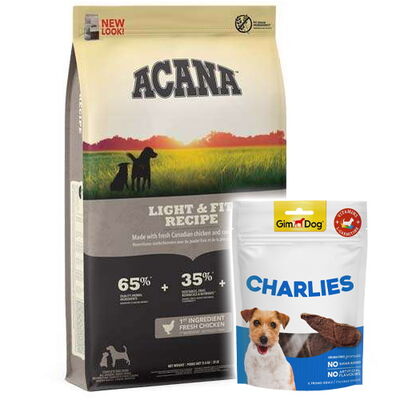 Acana Light Fit Tahılsız Köpek Maması 11,4 Kg + Gimdog 70 Gr Köpek Ödülü - 1