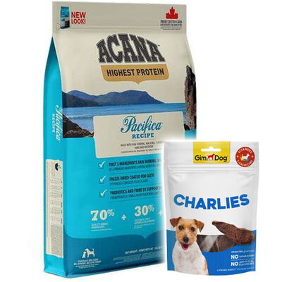 Acana Pacifica Tahılsız Balıklı Köpek Maması 11,4 Kg + Gimdog 70 Gr Köpek Ödülü - 1