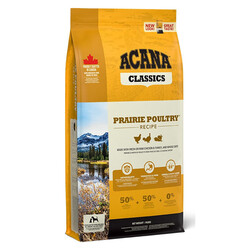 Acana - Acana Prairie Poultry Tavuklu ve Hindili Düşük Tahıllı Köpek Maması 11,4 Kg + 4 Adet Temizlik Mendili