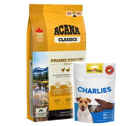 Acana - Acana Prairie Poultry Köpek Maması 14,5 Kg + Gimdog 70 Gr Köpek Ödülü